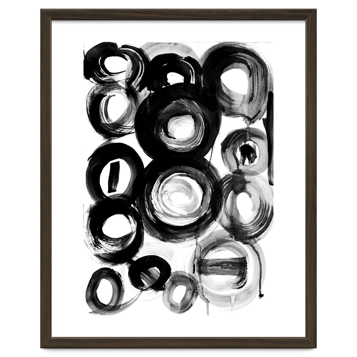 Black and White Ink Circles