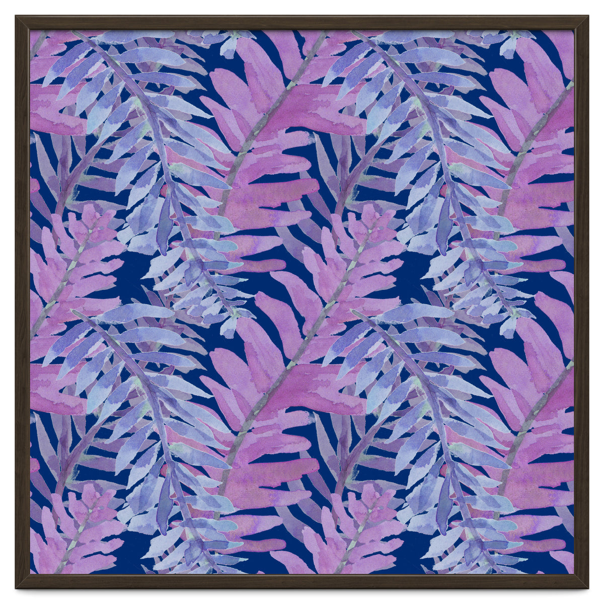 Woodland Ferns in Blue