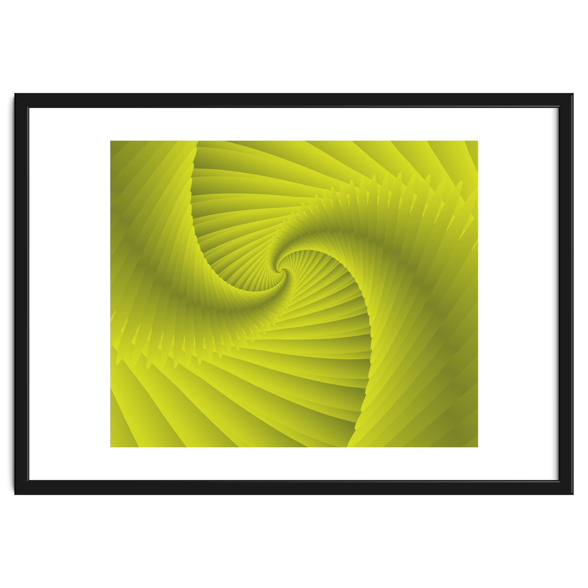 Spiral Fractal Green Art