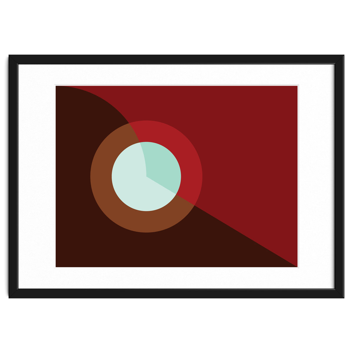 Geometric Shapes No. 2 - deep reds & turquoise