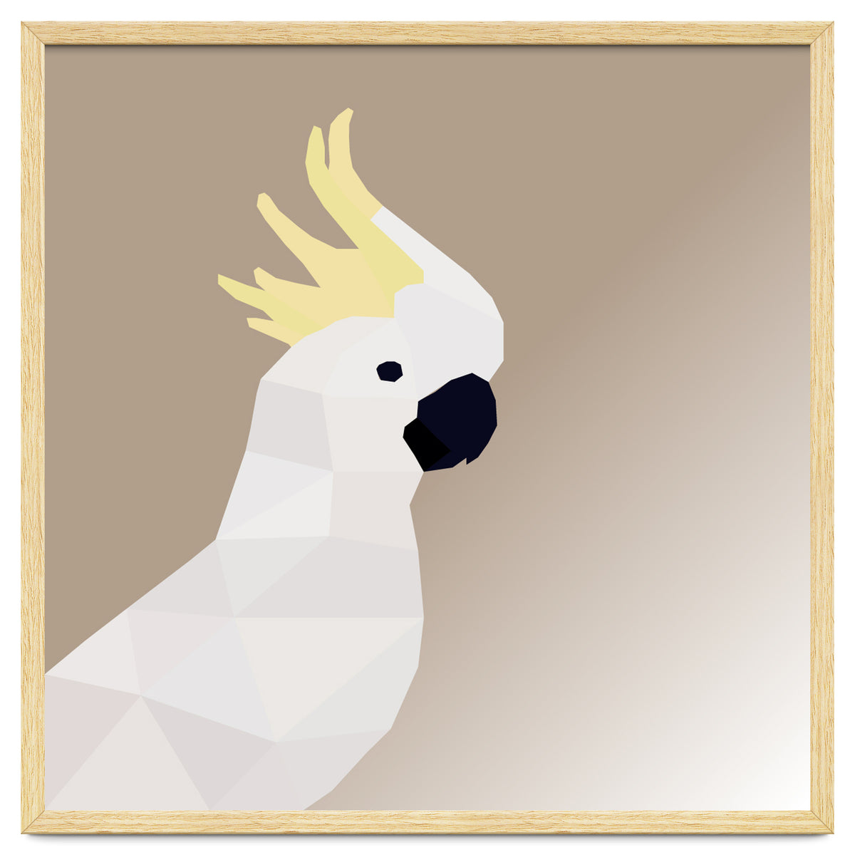 Cockatoo Bird Low Poly Art