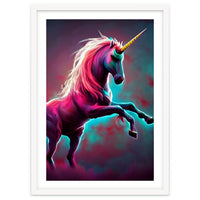 Dark Rainbow Gothic Unicorn AI created digital art