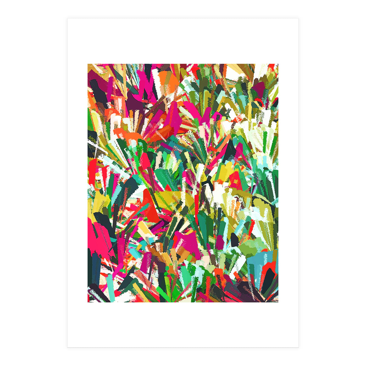 Sparks of Emotions, Abstract Eclectic Colorful Expression Painting, Pop of Color Modern Bohemian Illustration (Print Only)