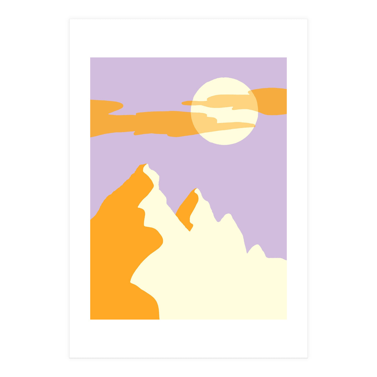 Pastel Minimal Landscape (Print Only)