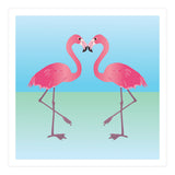 Two Pink flamingo's (Print Only) thumbnail
