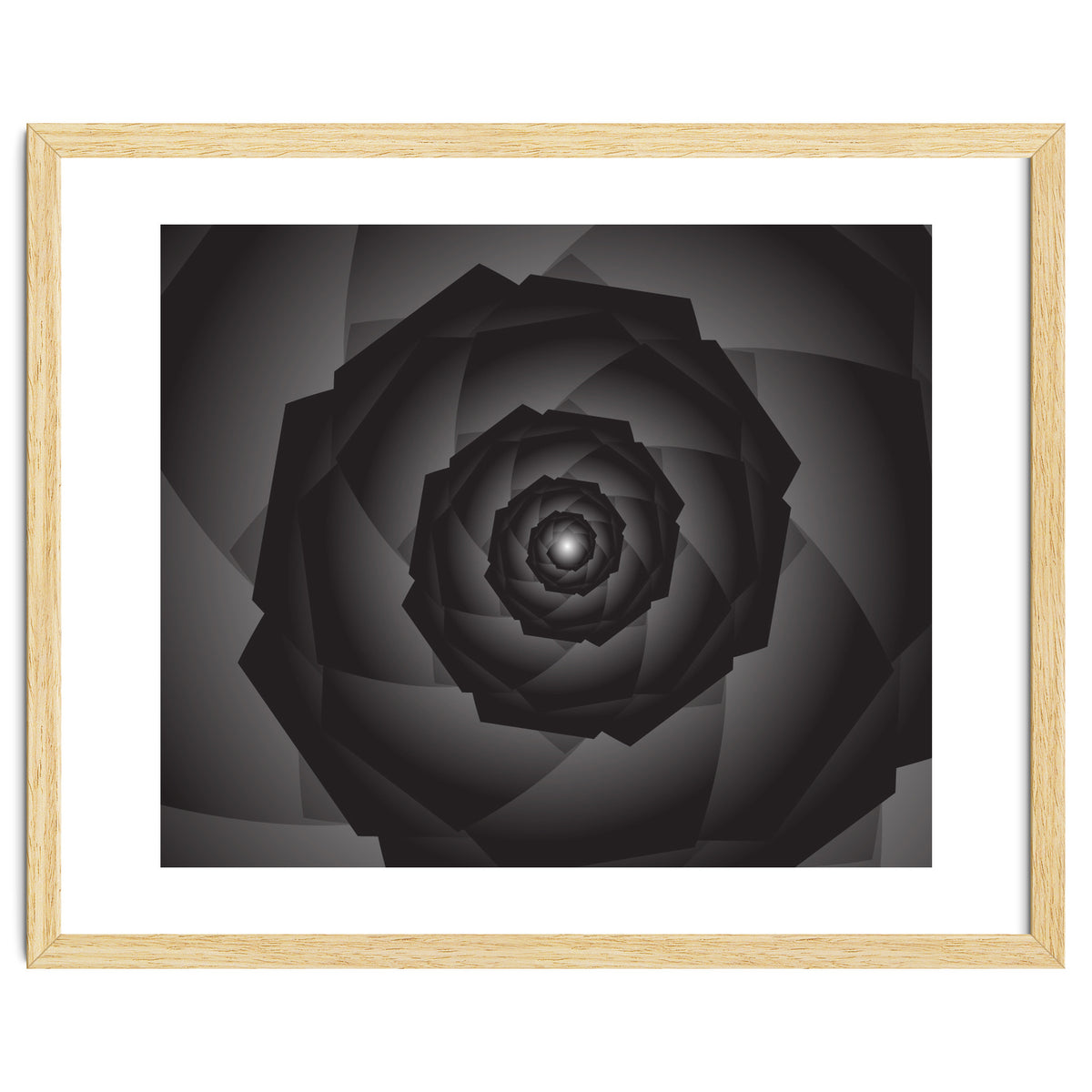 Mono Chrome Tech Spiral Pattern