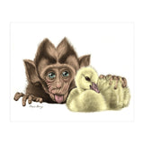 Monkey and Duckling (Print Only) thumbnail