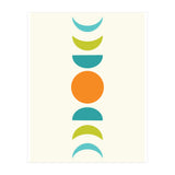 Abstract Moons Teal and Orange  (Print Only) thumbnail