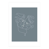 gay love line art-blue (Print Only) thumbnail