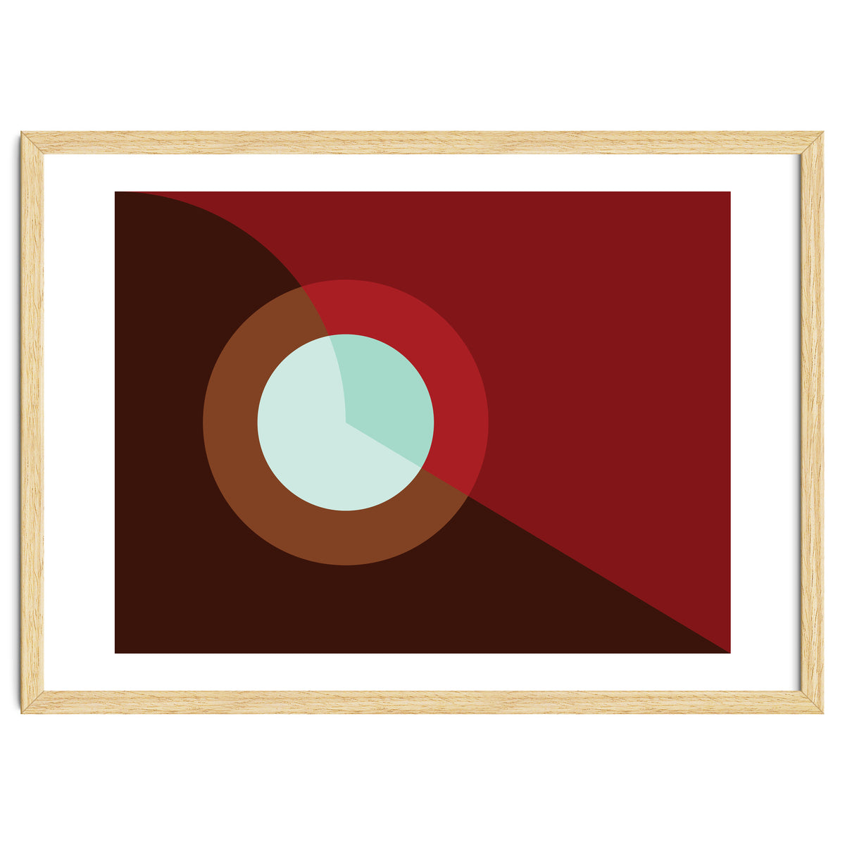 Geometric Shapes No. 2 - deep reds & turquoise
