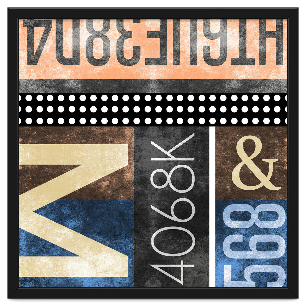 Typographic Industrial Abstract - M