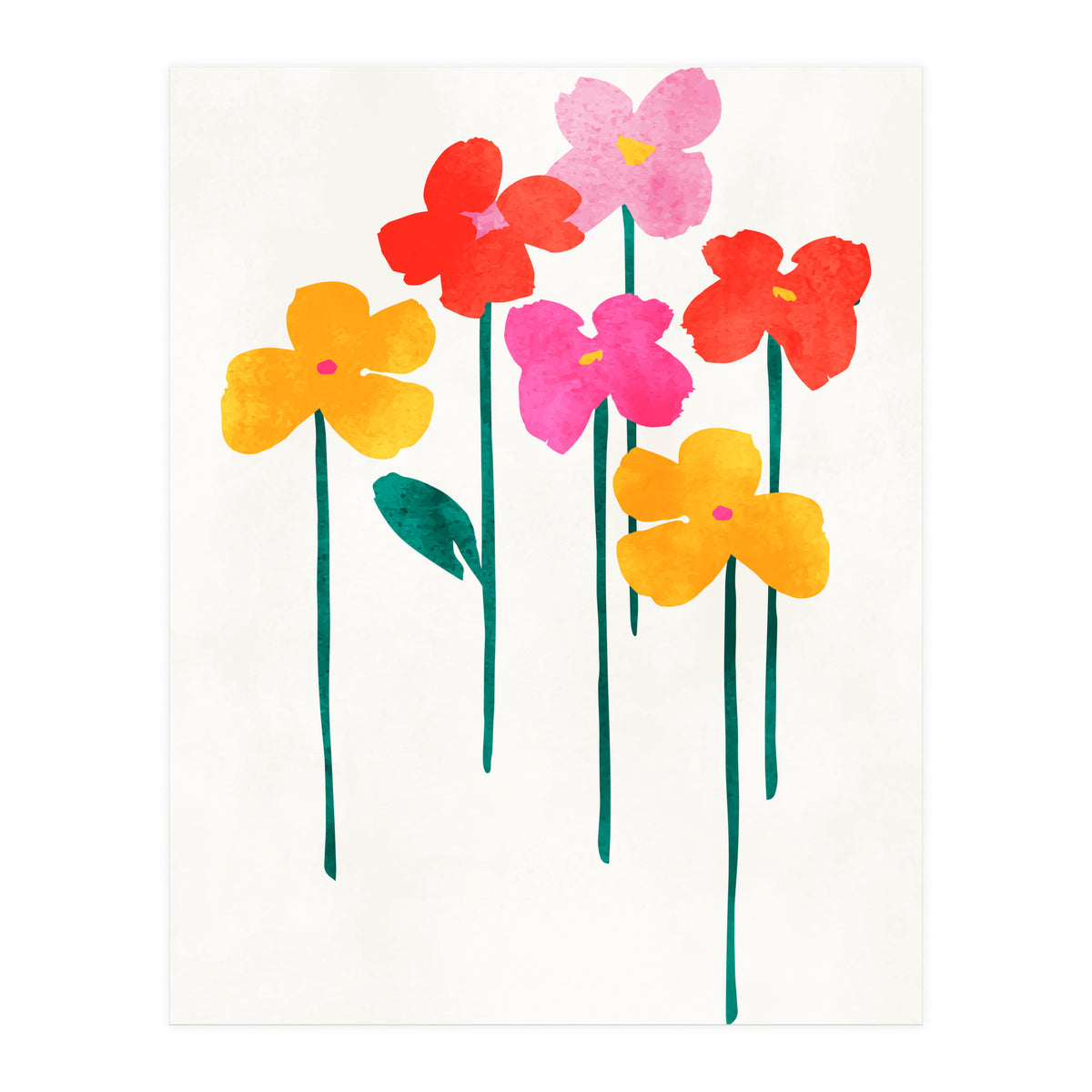 Little Happy Flowers (Print Only)