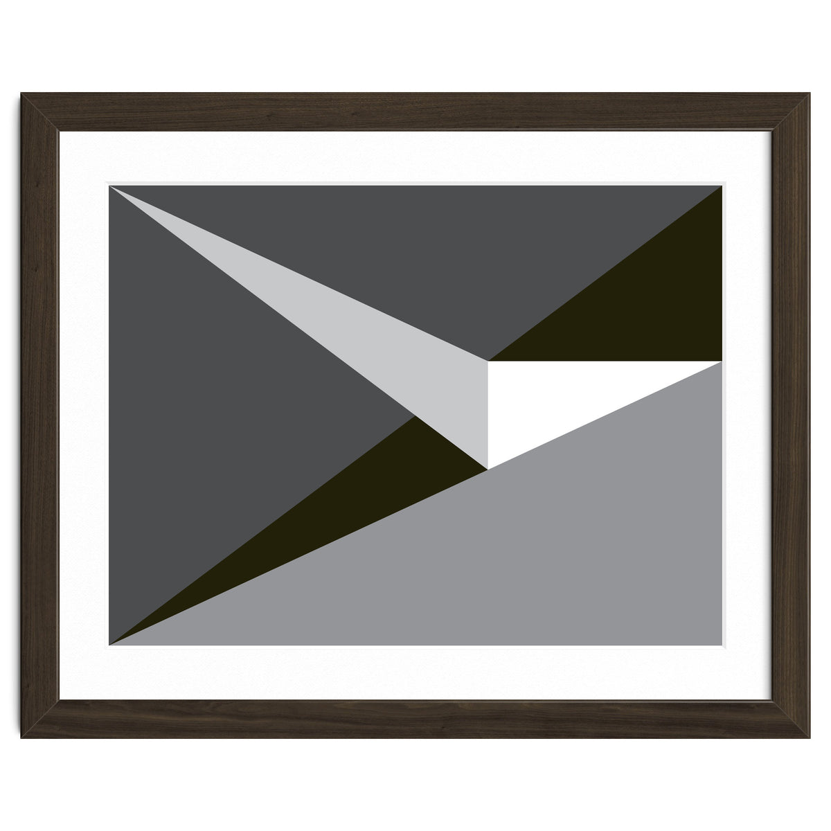 Geometric Shapes No. 73 - black & grey triangles