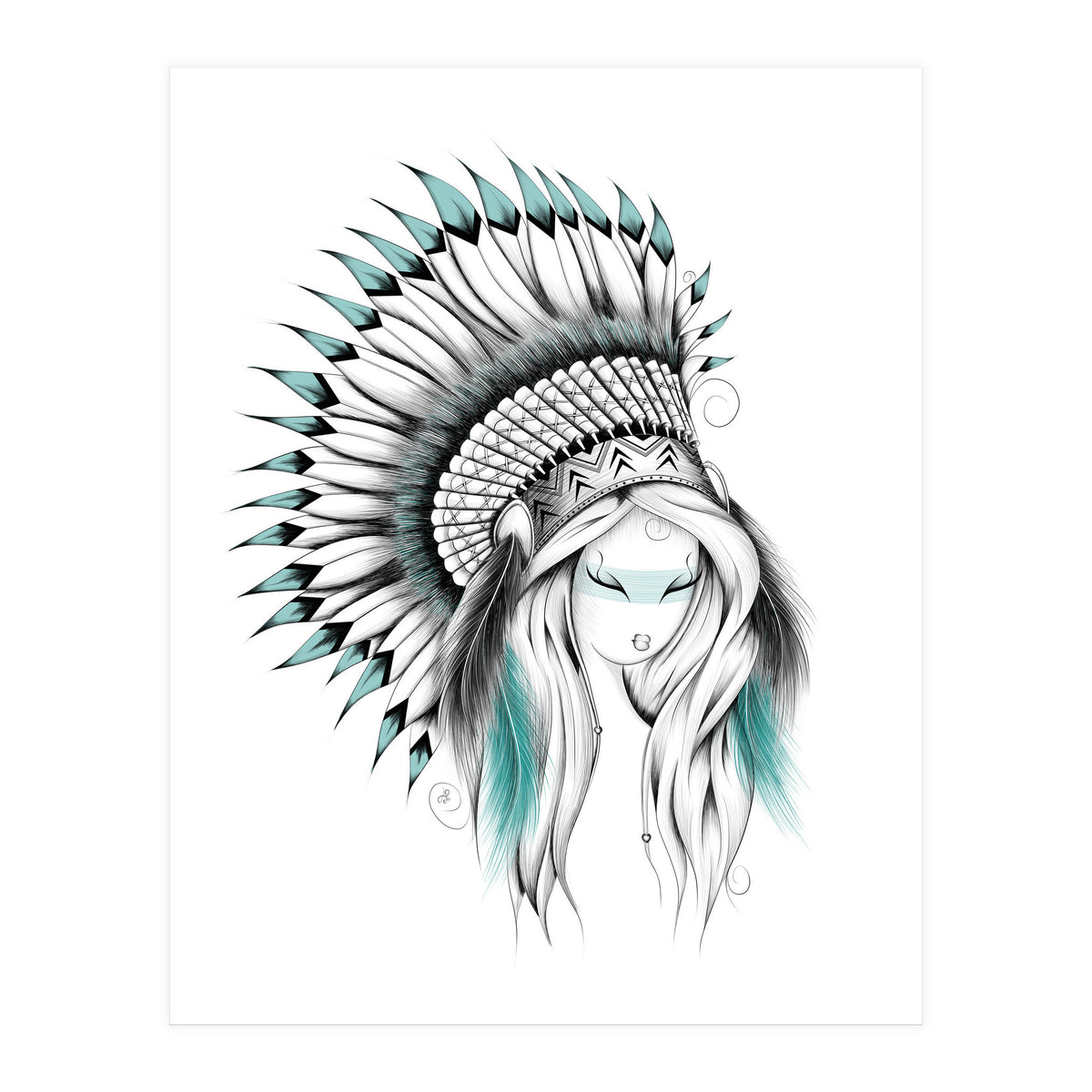 Indian Headdress (Print Only)