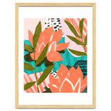 Forever in My Garden | Abstract Botanical Nature Plants Floral Painting | Quirky Modern Contemporary thumbnail
