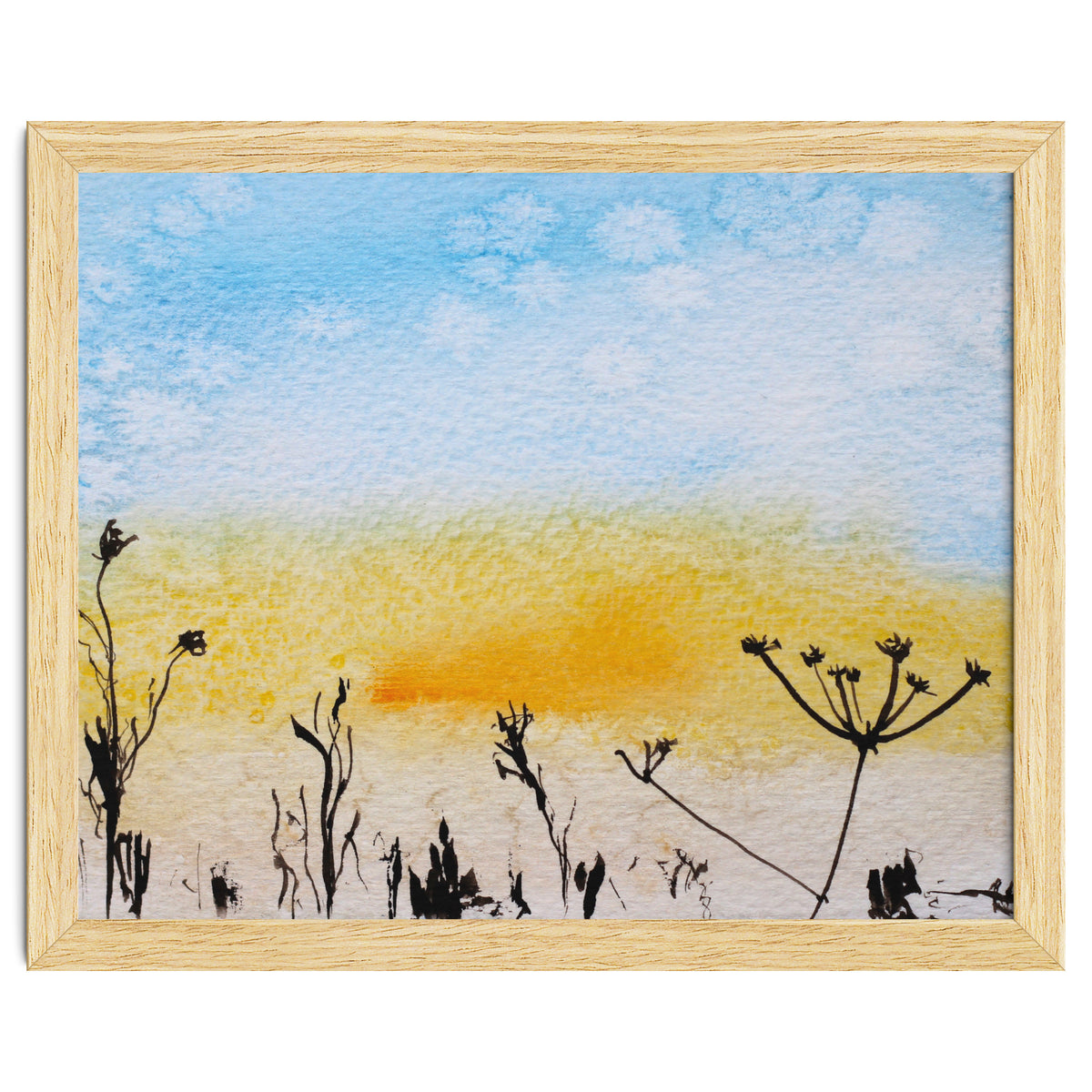 Winter sunrise || watercolor