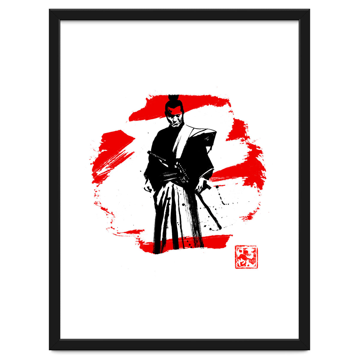 samurai in red and white
