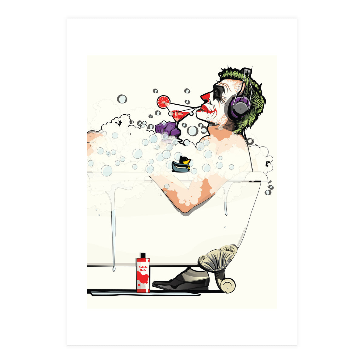 The Joker in the Bath, funny Bathroom Humour (Print Only)