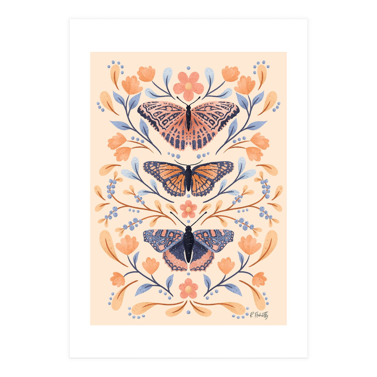 Floral Butterflies (Print Only)
