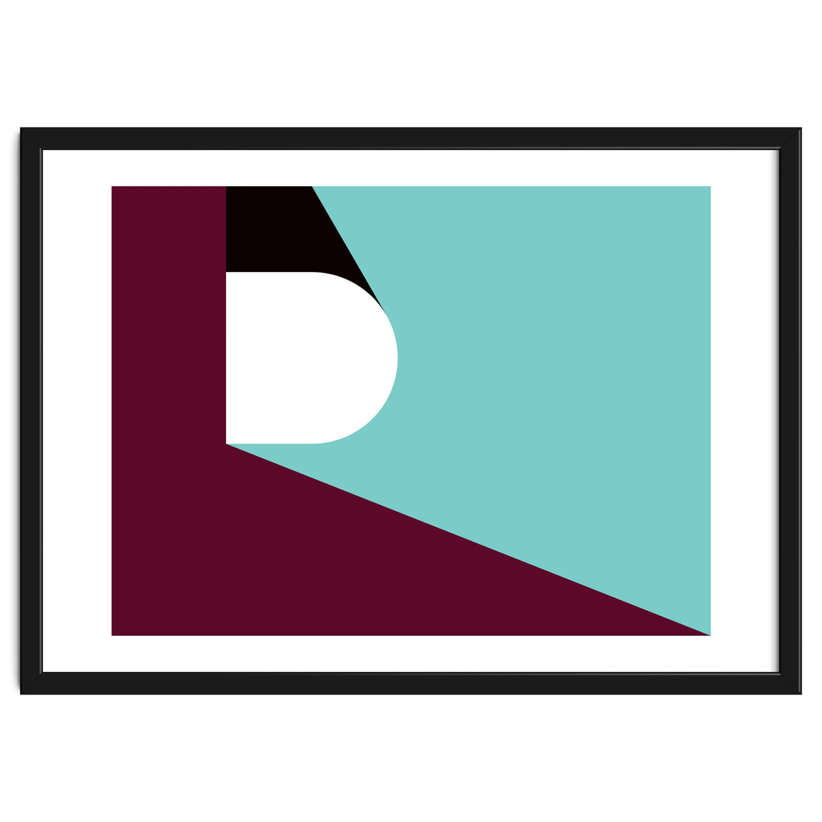 Geometric Shapes No. 82 - purple & teal