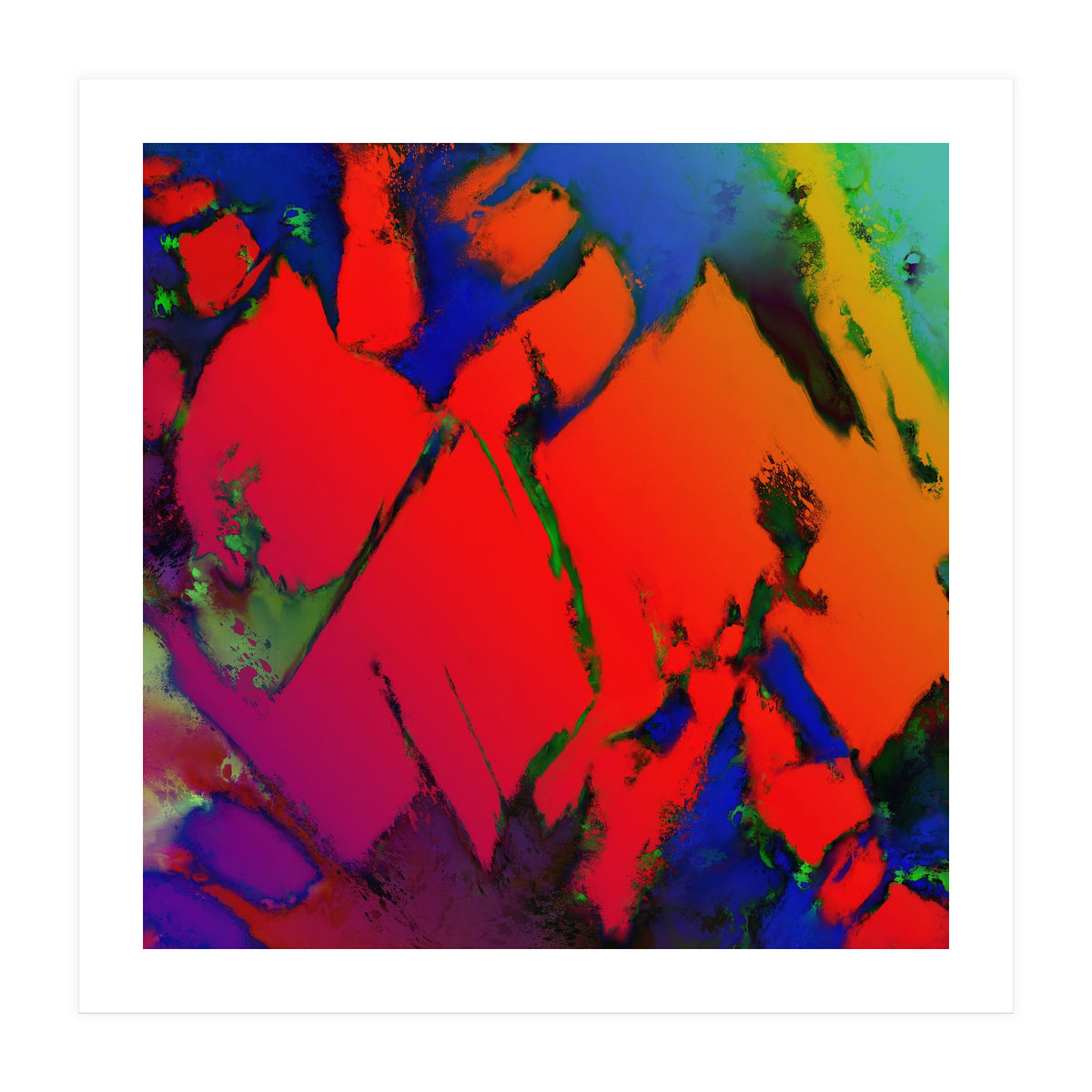 Colliding Panels Red (Print Only)