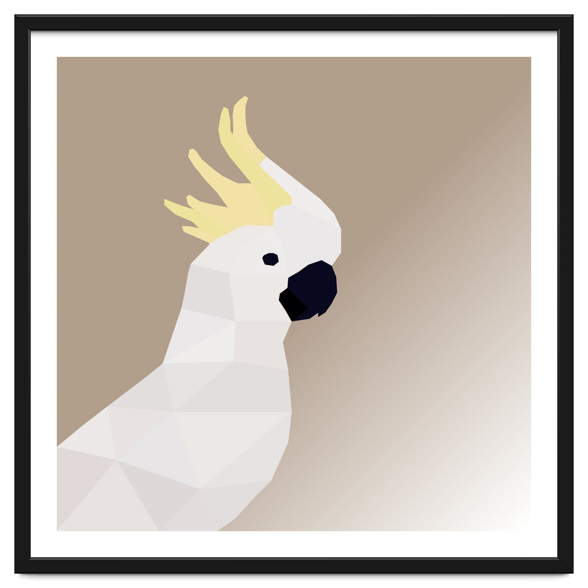 Cockatoo Bird Low Poly Art