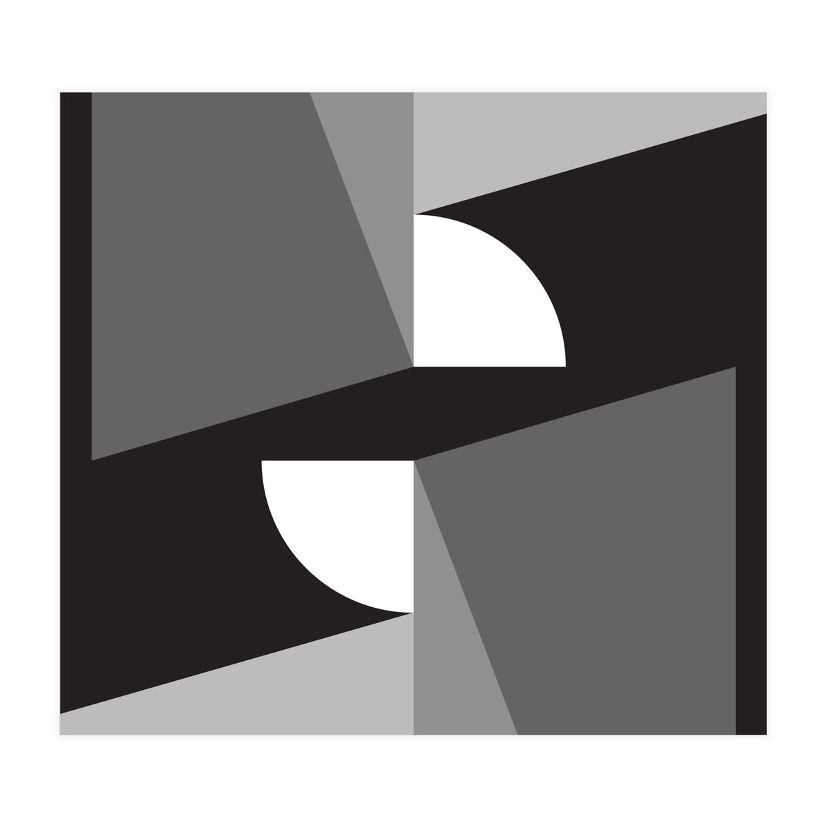 Geometric Shapes No. 11 - monochrome (Print Only)