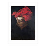 Sloth With Red Turban (Print Only) thumbnail