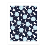 Pastel Blue Abstract Flower Pattern (Print Only) thumbnail