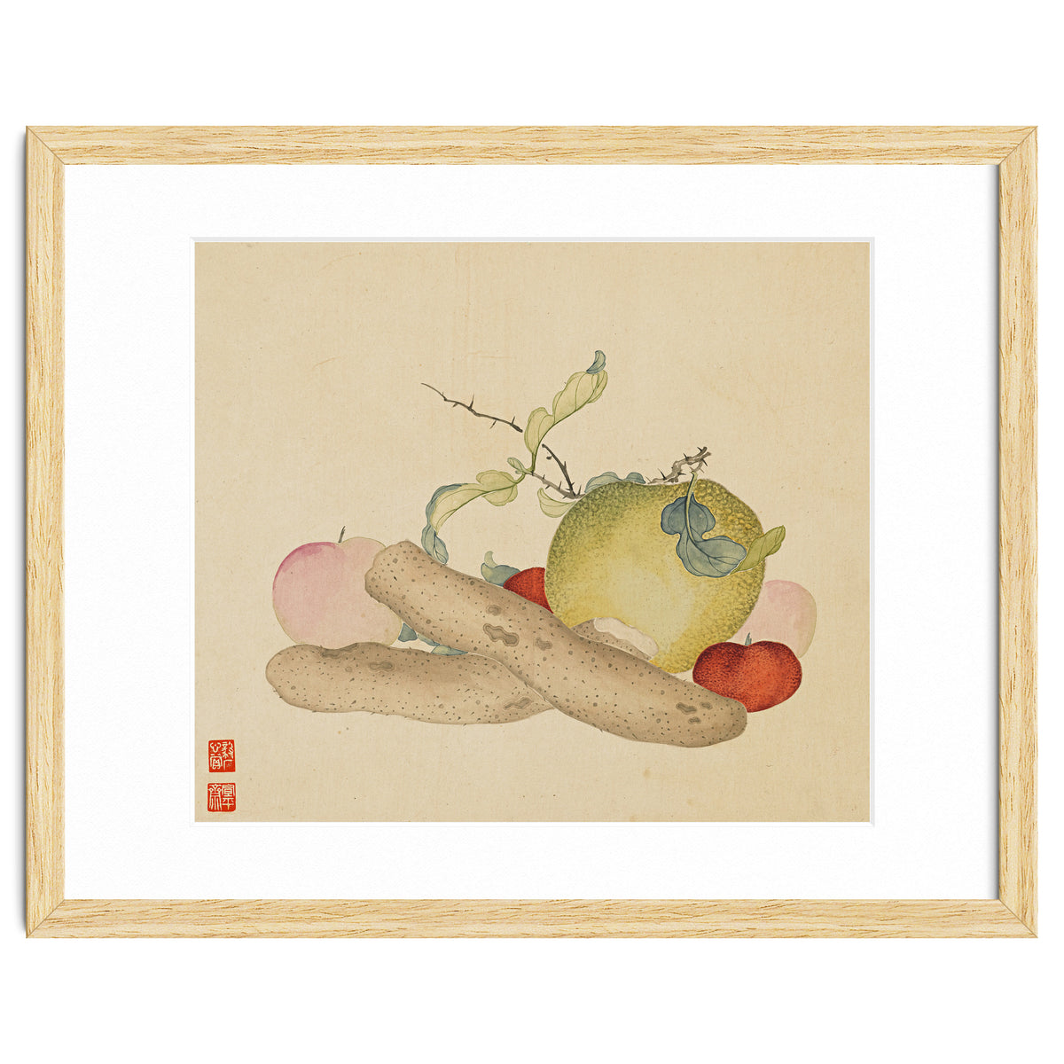 Wang Chengyu~flowers And Vegetables, Vegetables, Fruits, Yam, Apple, Pear