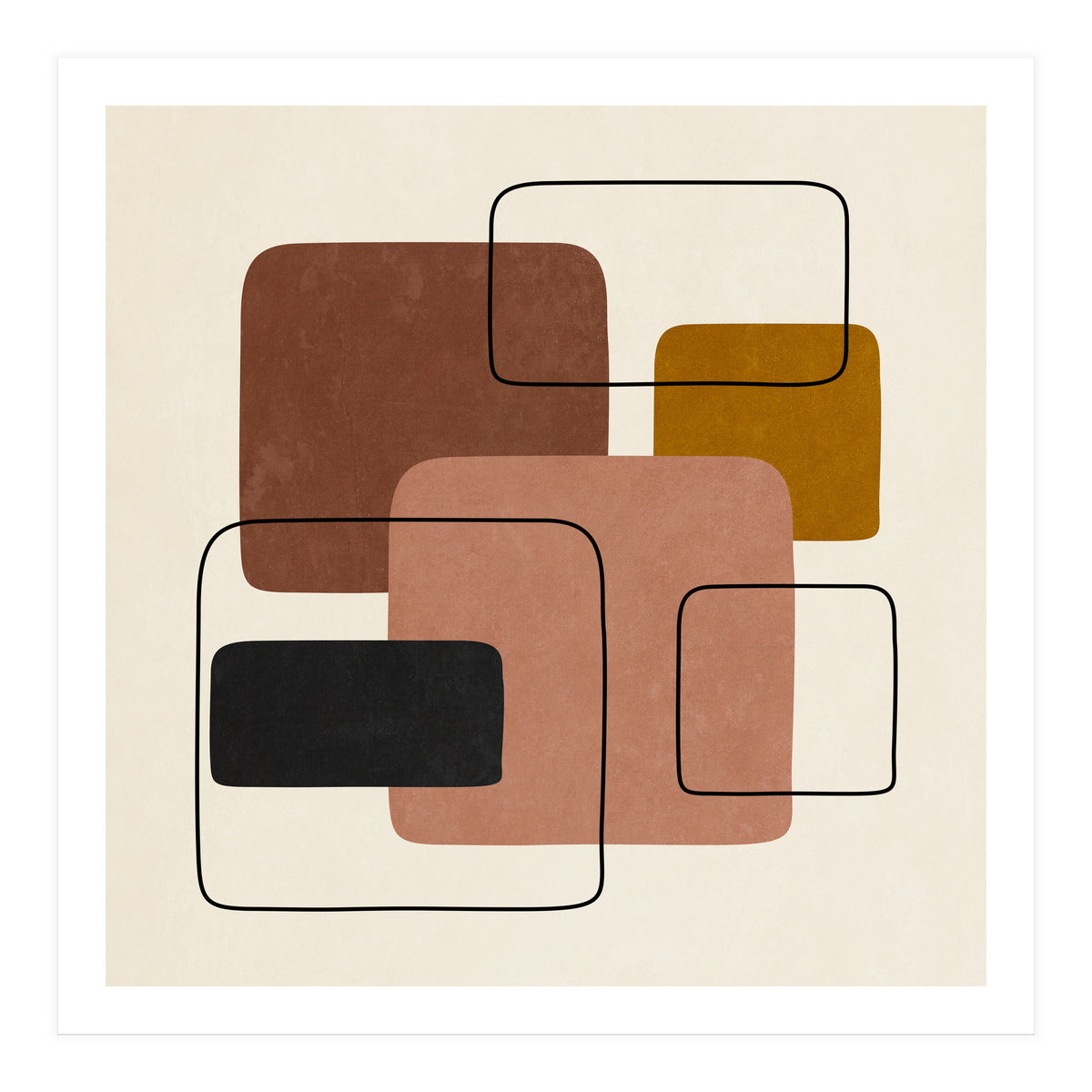 GEOMETRIC SHAPES - TERRACOTTA (Print Only)