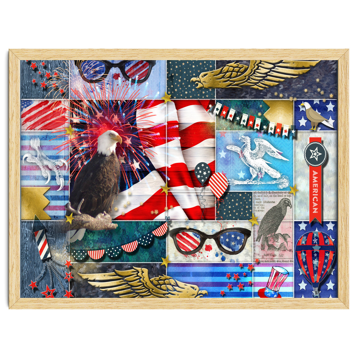 Americana Eagles Collage