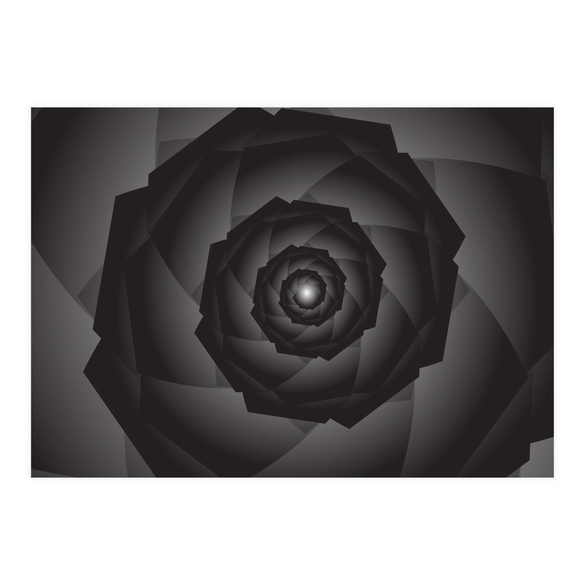 Mono Chrome Tech Spiral Pattern (Print Only)