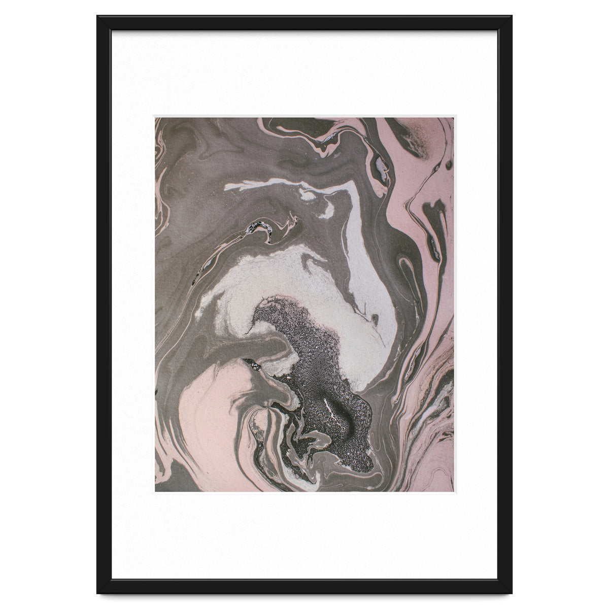 Pink and gray marbled paper