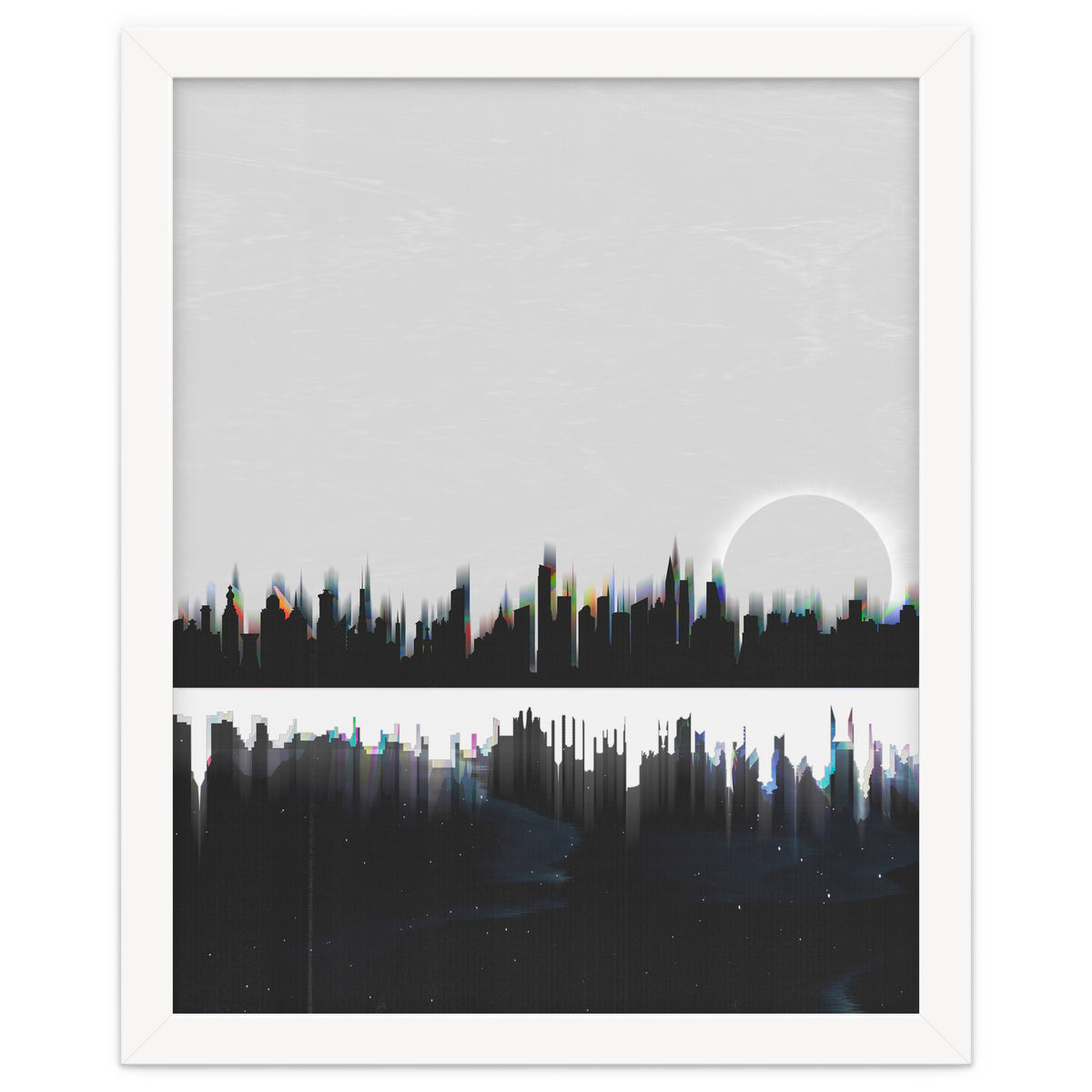 Black and white city