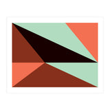 Geometric Shapes No. 17 - pink, brown, mint green & black (Print Only) thumbnail