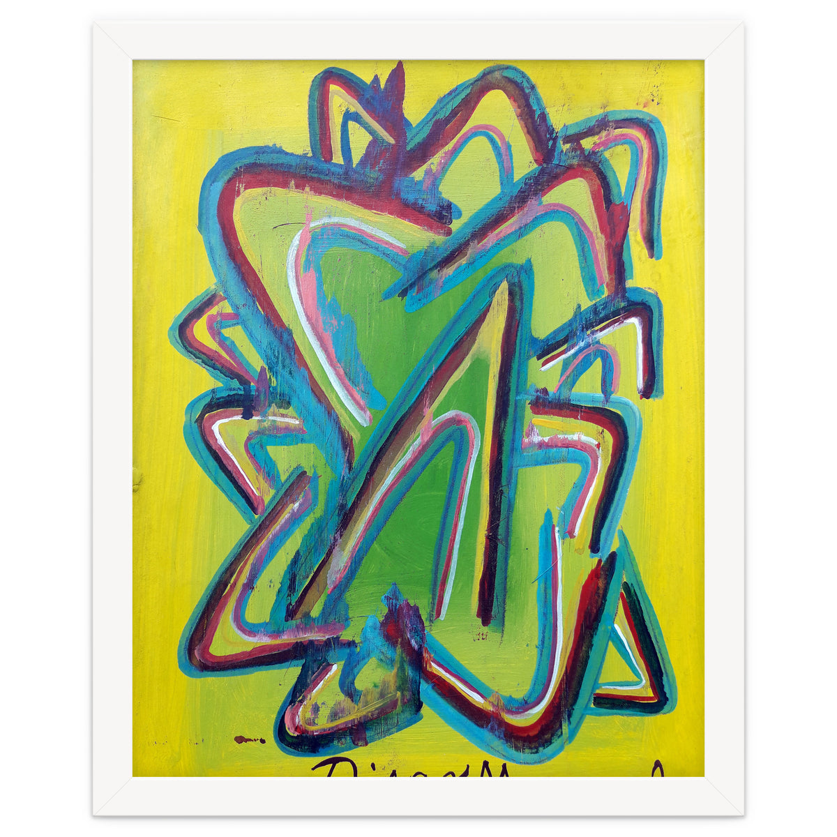 Forma Celeste Sobre Amarillo 2