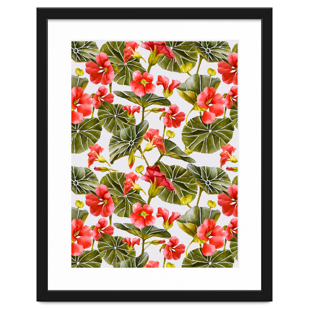 Nasturtiums watercolor 02