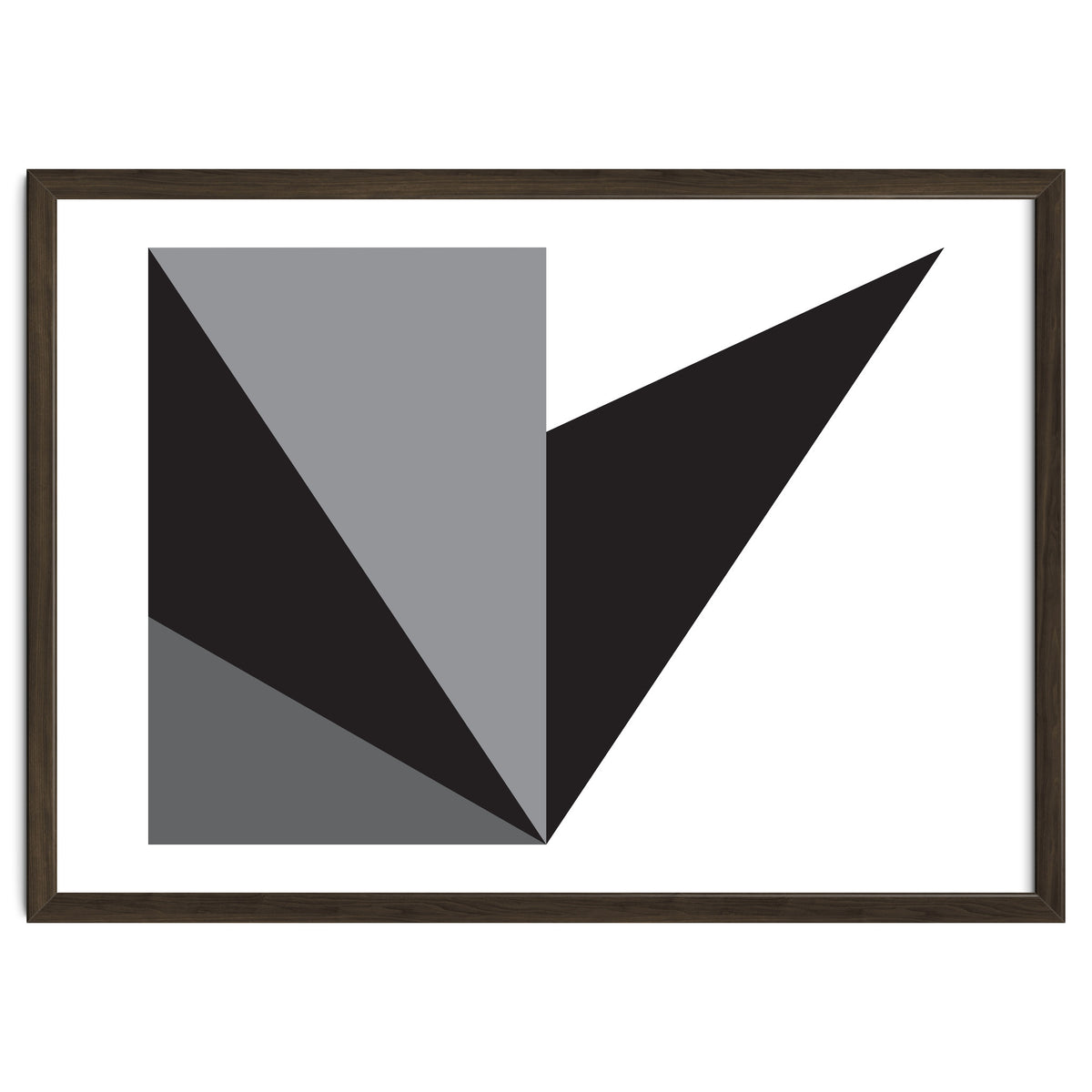 Geometric Shapes No. 76 - black, white & grey