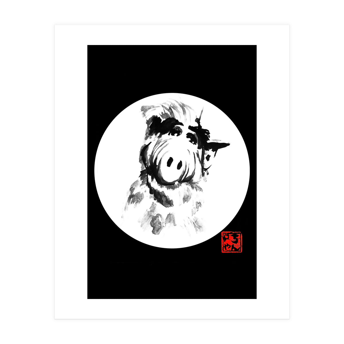 alf in white (Print Only)