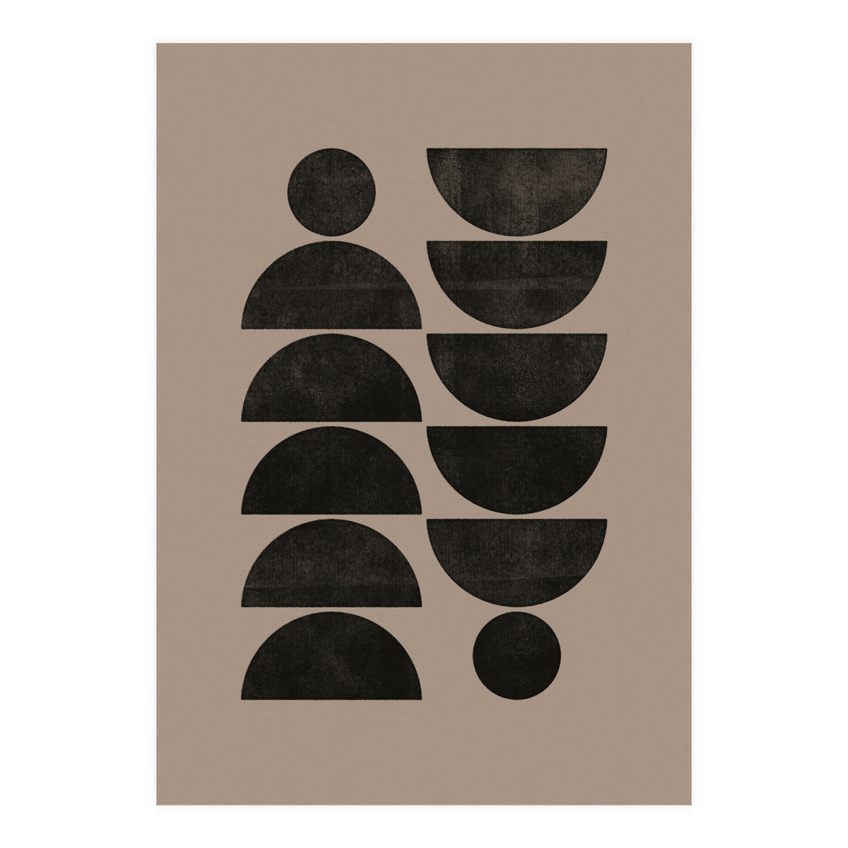 Mid-Century Modern No.30 - Woodblock Print (Print Only)