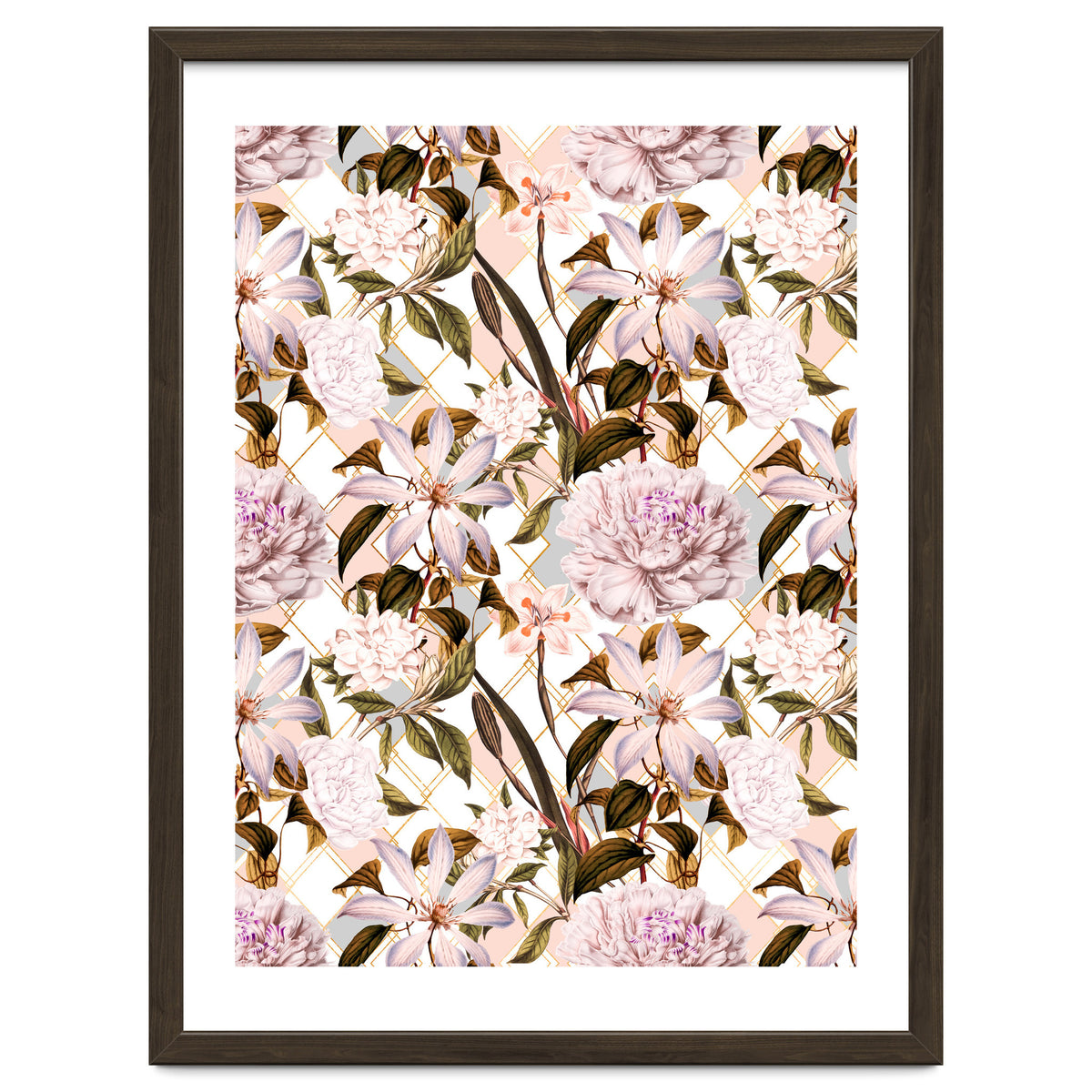 Pink flowering in geometric