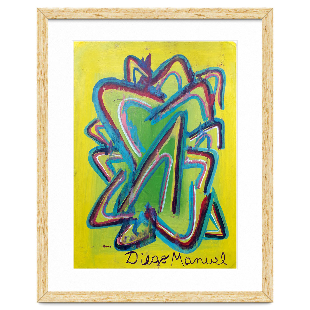 Forma Celeste Sobre Amarillo 2