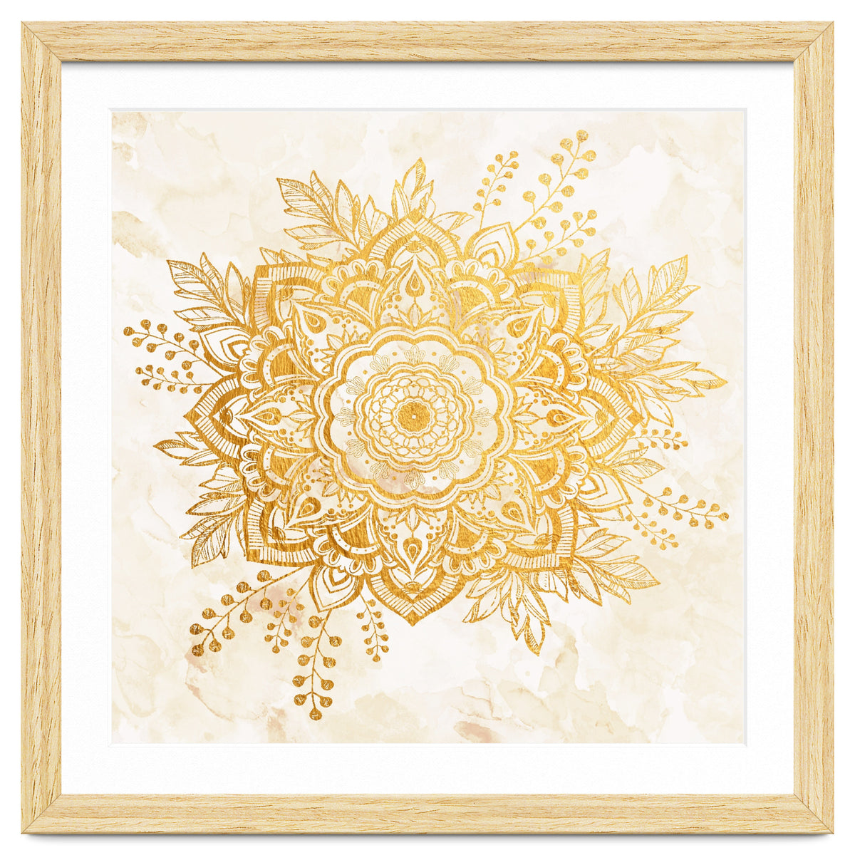 Queen Starring of Mandala-Gold Sunflower II