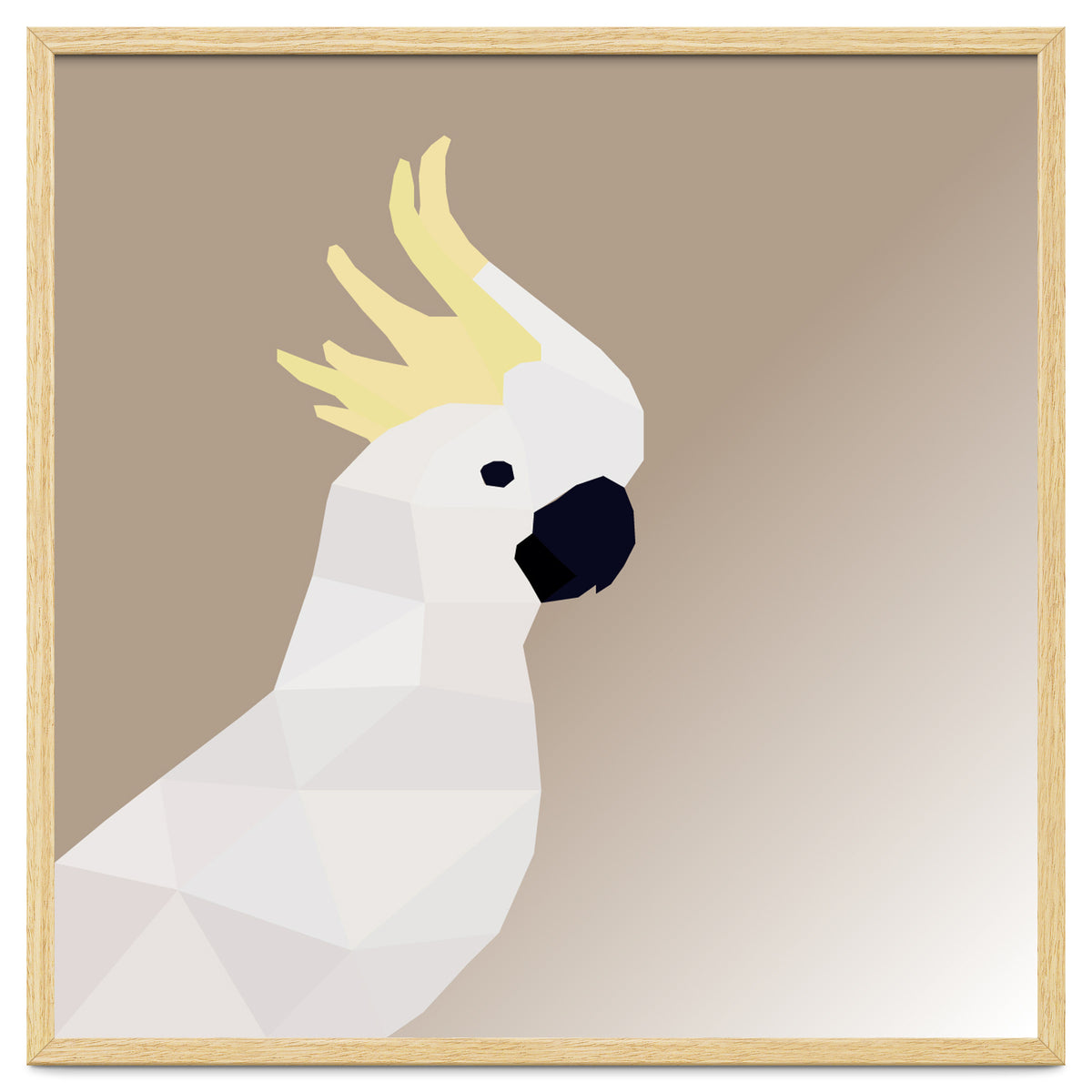Cockatoo Bird Low Poly Art