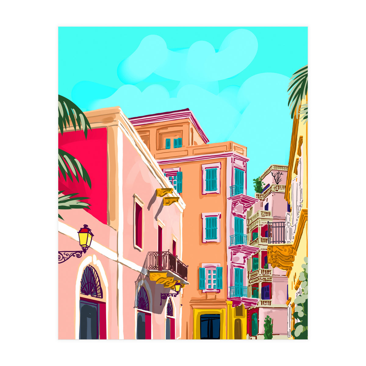 Colorful Houses (Print Only)