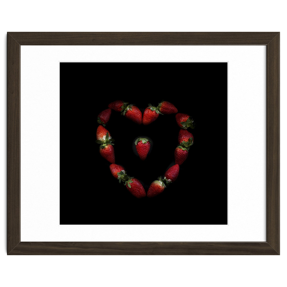 Heart of strawberries