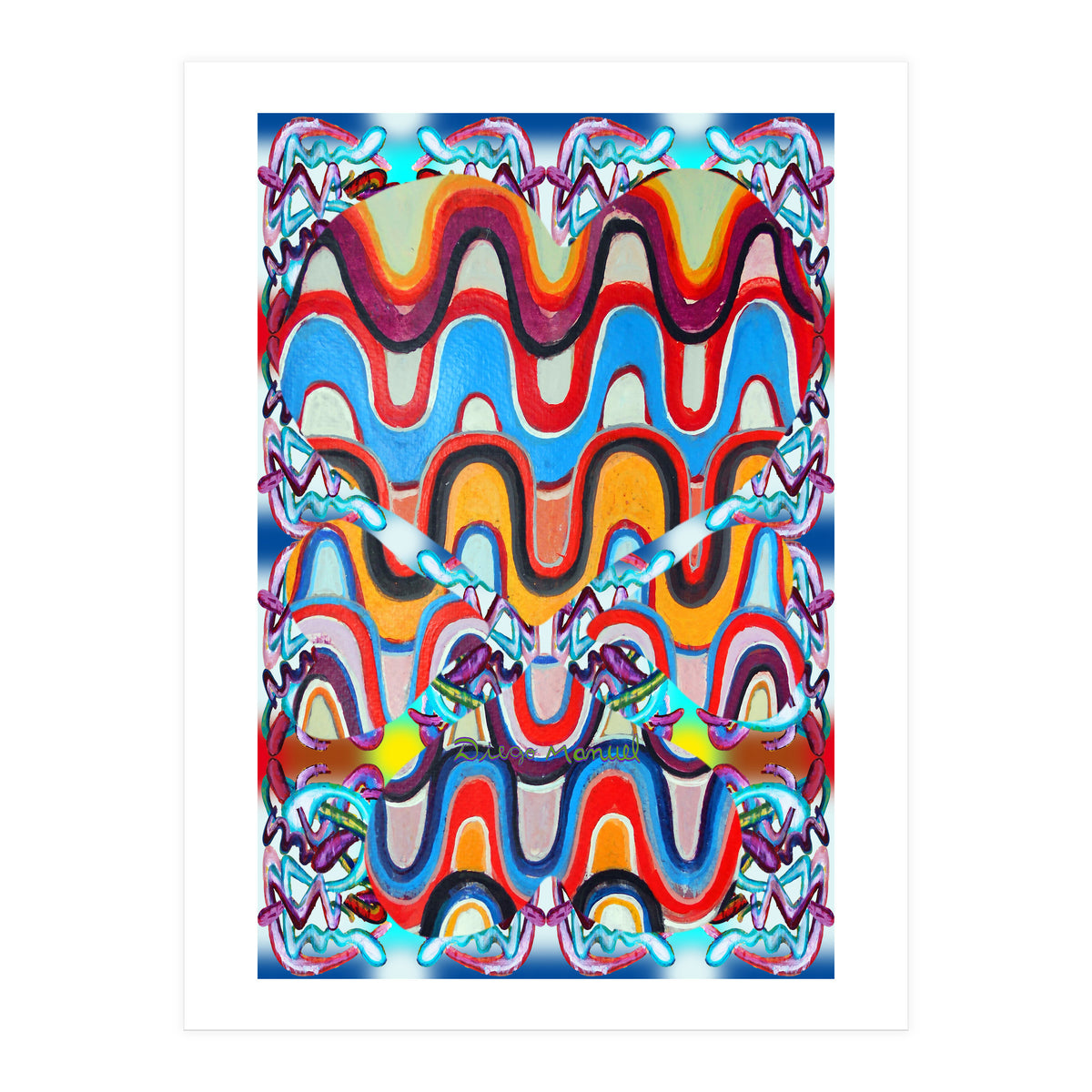 4 Corazones Tapiz 1 (Print Only)