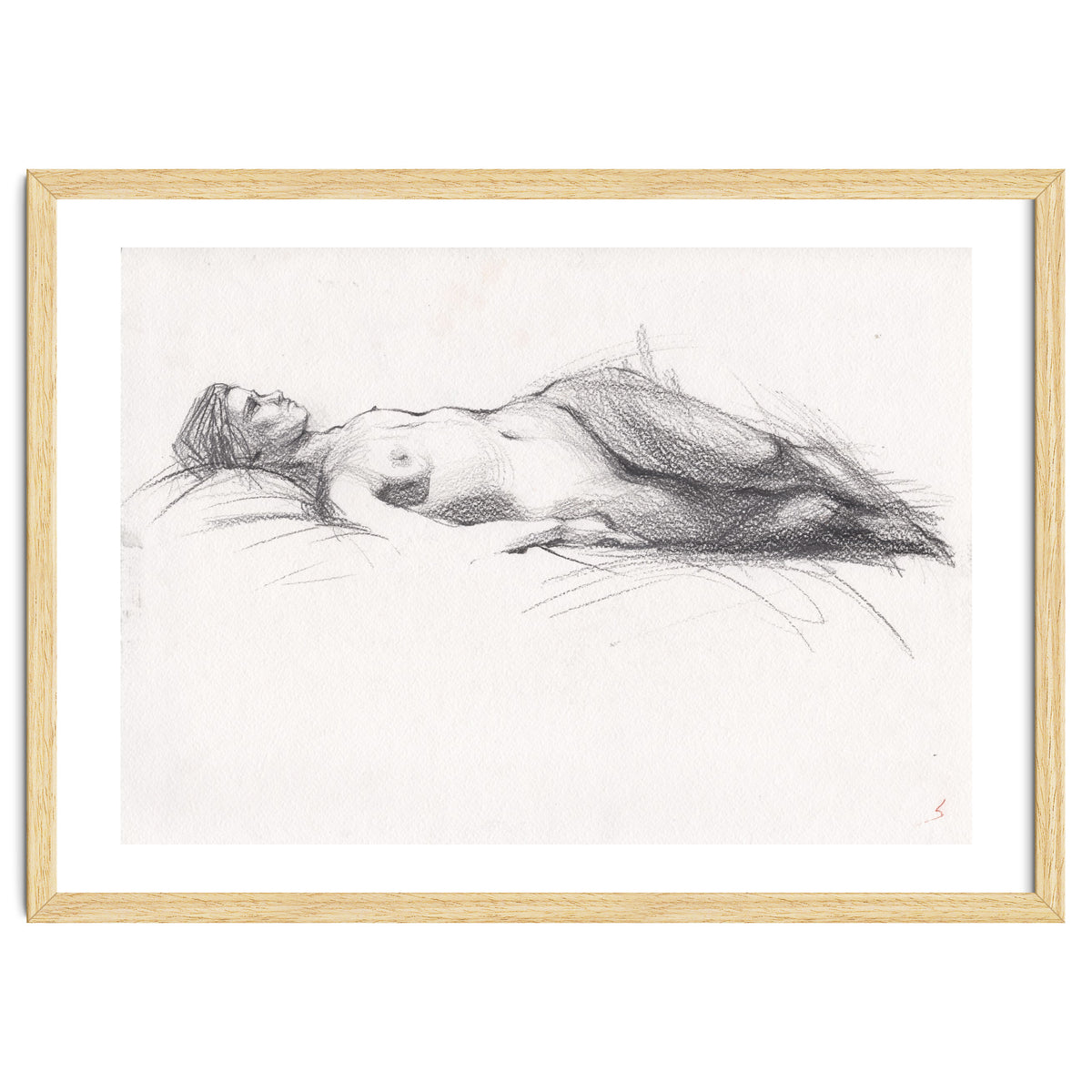 Beautiful erotic drawing of woman