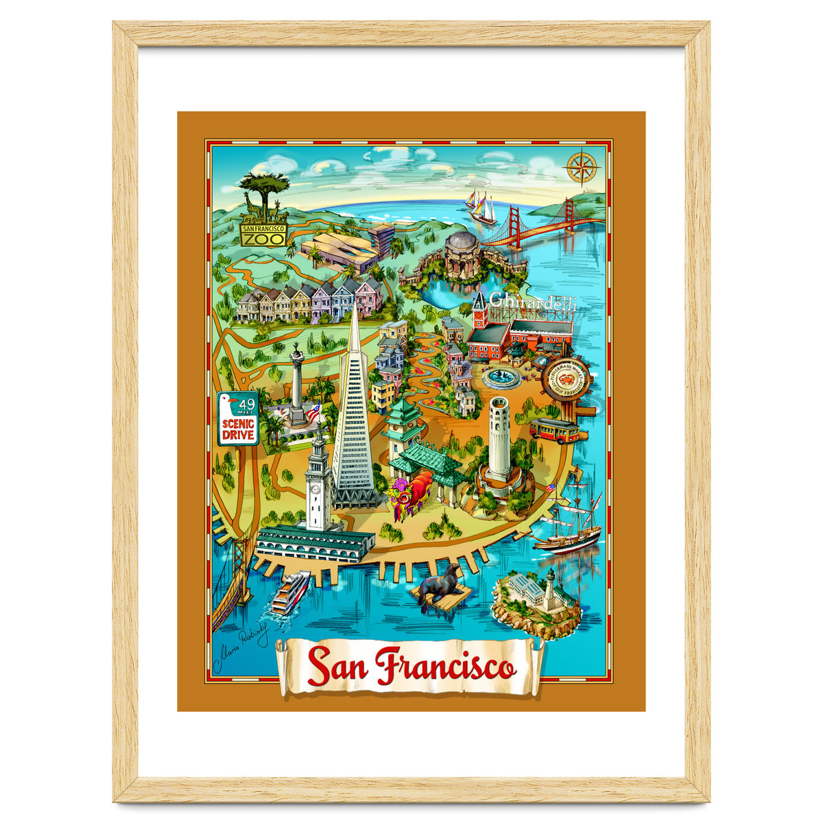 San Francisco Map Illustration